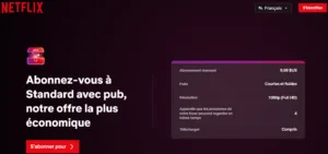 netflix abonnement Streaming avec publicite
